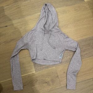 Gymshark Women's Ribbed Hoodie - Light Brown